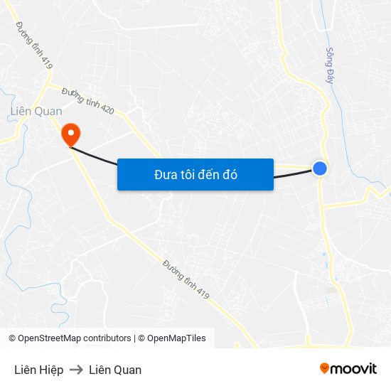 Liên Hiệp to Liên Quan map