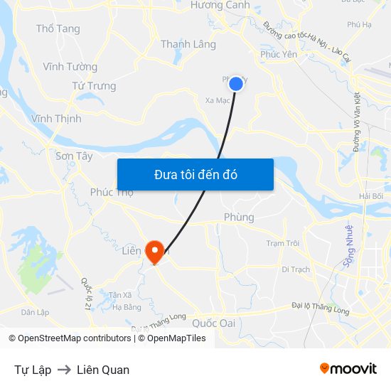 Tự Lập to Liên Quan map