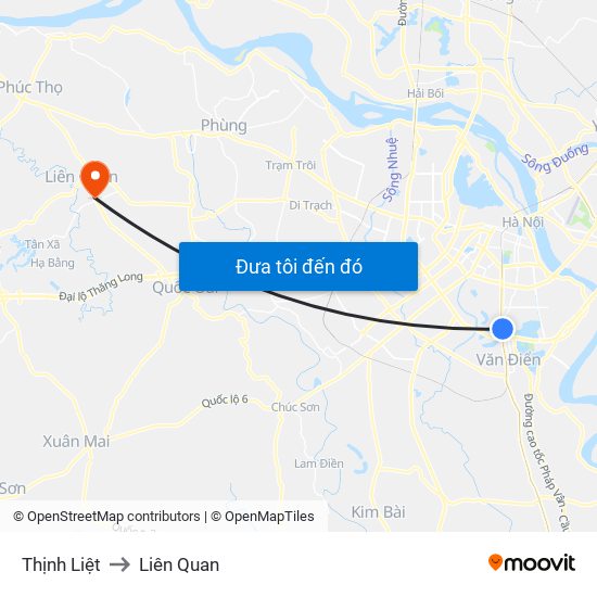 Thịnh Liệt to Liên Quan map