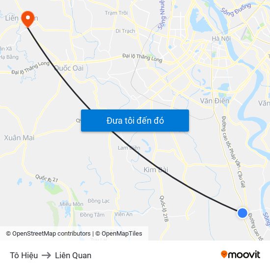 Tô Hiệu to Liên Quan map