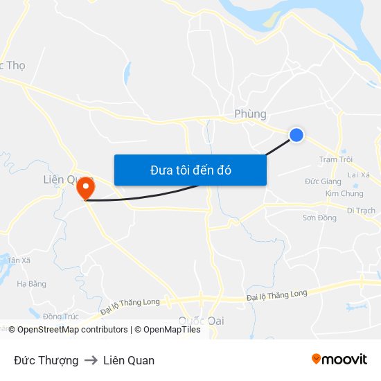 Đức Thượng to Liên Quan map