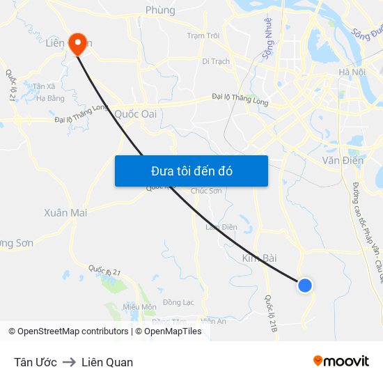 Tân Ước to Liên Quan map