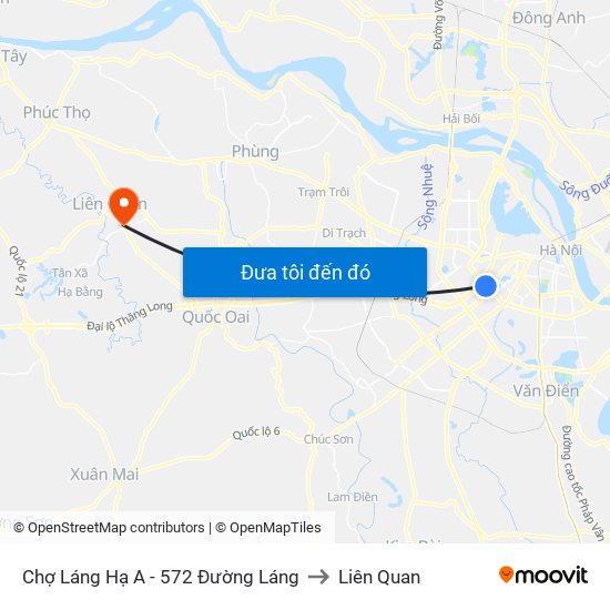 Chợ Láng Hạ A - 572 Đường Láng to Liên Quan map