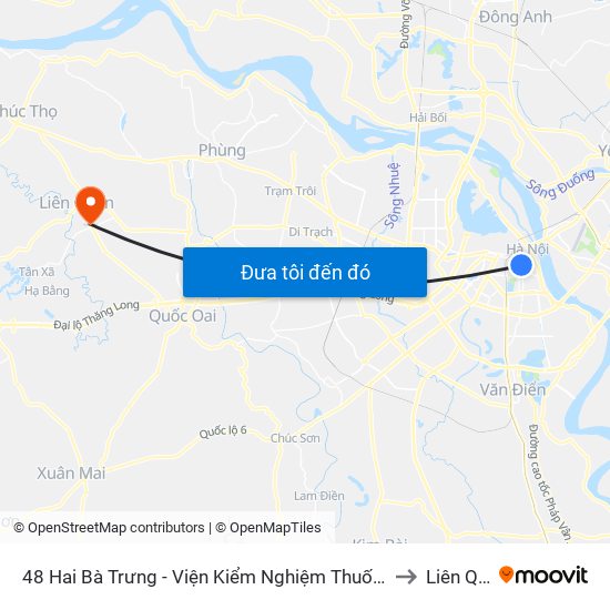 48 Hai Bà Trưng - Viện Kiểm Nghiệm Thuốc Trung Ương to Liên Quan map