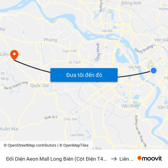 Đối Diện Aeon Mall Long Biên (Cột Điện T4a/2a-B Đường Cổ Linh) to Liên Quan map