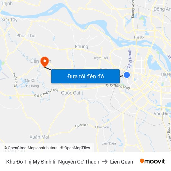 Khu Đô Thị Mỹ Đình Ii- Nguyễn Cơ Thạch to Liên Quan map