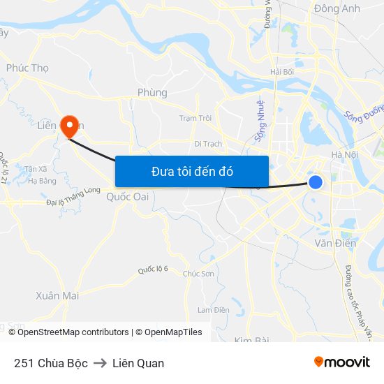 251 Chùa Bộc to Liên Quan map