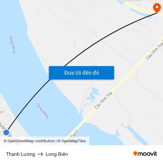 Thanh Lương to Long Biên map
