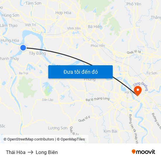 Thái Hòa to Long Biên map