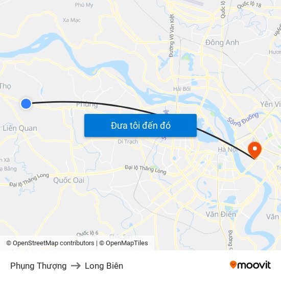 Phụng Thượng to Long Biên map
