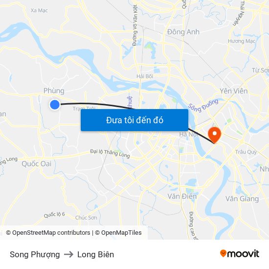 Song Phượng to Long Biên map