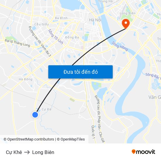 Cự Khê to Long Biên map