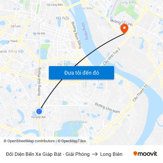 Đối Diện Bến Xe Giáp Bát - Giải Phóng to Long Biên map