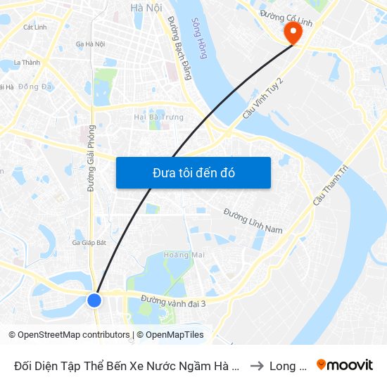 Đối Diện Tập Thể Bến Xe Nước Ngầm Hà Nội - Ngọc Hồi to Long Biên map
