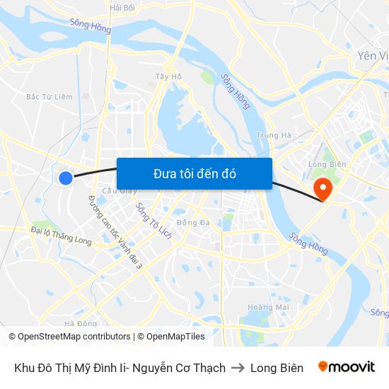 Khu Đô Thị Mỹ Đình Ii- Nguyễn Cơ Thạch to Long Biên map