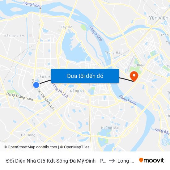 Đối Diện Nhà Ct5 Kđt Sông Đà Mỹ Đình - Phạm Hùng to Long Biên map
