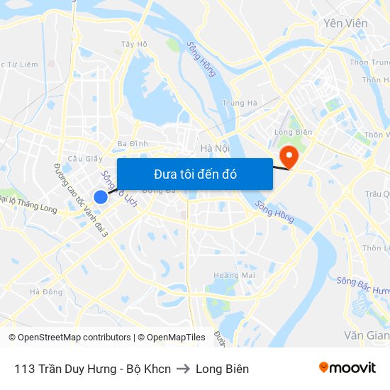 113 Trần Duy Hưng - Bộ Khcn to Long Biên map