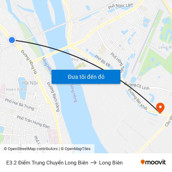 E3.2 Điểm Trung Chuyển Long Biên to Long Biên map