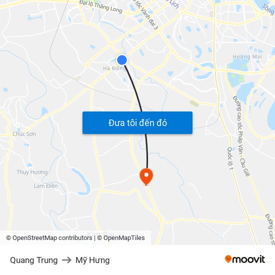 Quang Trung to Mỹ Hưng map