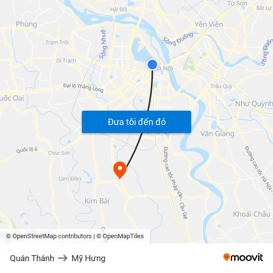 Quán Thánh to Mỹ Hưng map