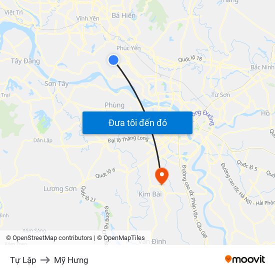 Tự Lập to Mỹ Hưng map