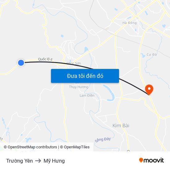 Trường Yên to Mỹ Hưng map