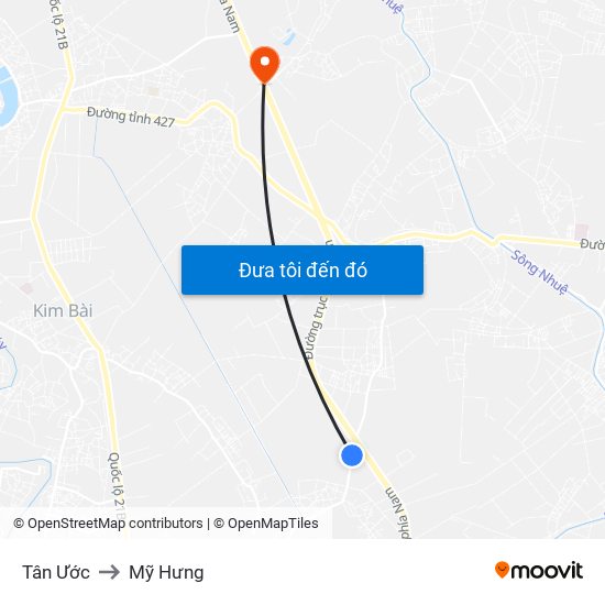 Tân Ước to Mỹ Hưng map