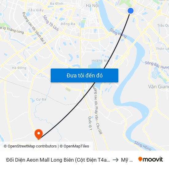 Đối Diện Aeon Mall Long Biên (Cột Điện T4a/2a-B Đường Cổ Linh) to Mỹ Hưng map