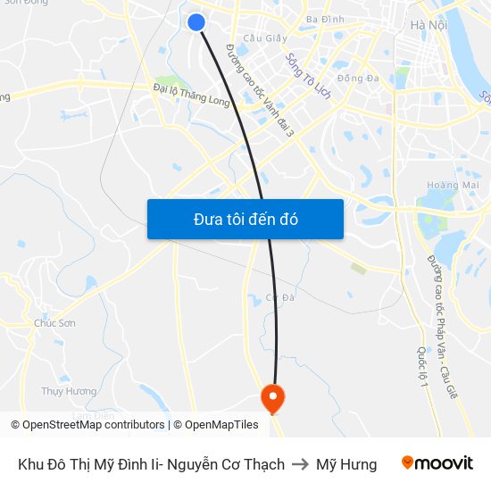 Khu Đô Thị Mỹ Đình Ii- Nguyễn Cơ Thạch to Mỹ Hưng map