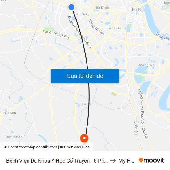 Bệnh Viện Đa Khoa Y Học Cổ Truyền - 6 Phạm Hùng to Mỹ Hưng map