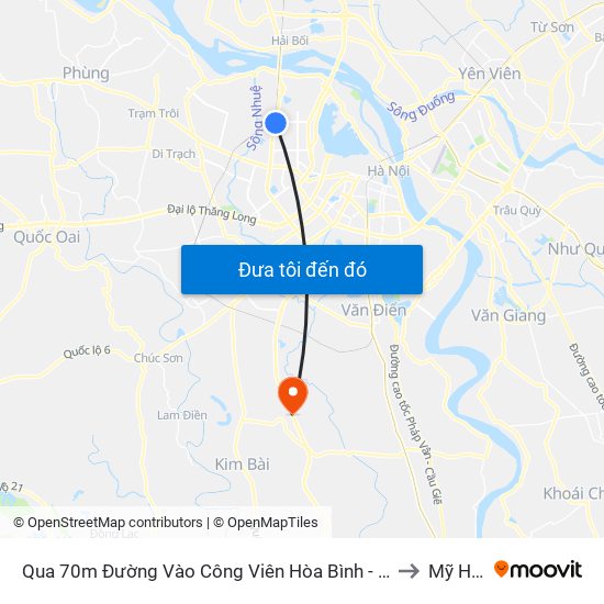 Qua 70m Đường Vào Công Viên Hòa Bình - Phạm Văn Đồng to Mỹ Hưng map