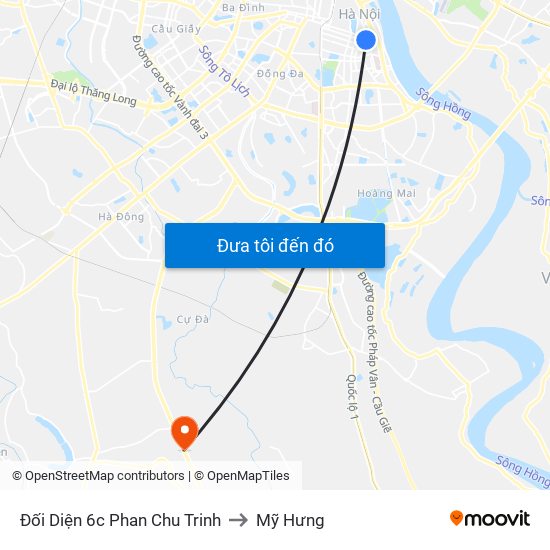 Đối Diện 6c Phan Chu Trinh to Mỹ Hưng map