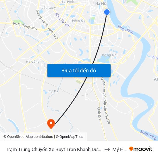 Trạm Trung Chuyển Xe Buýt Trần Khánh Dư (Khu Đón Khách) to Mỹ Hưng map