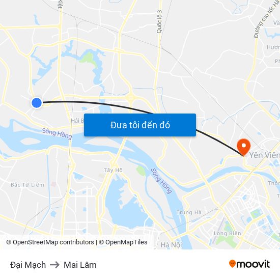 Đại Mạch to Mai Lâm map