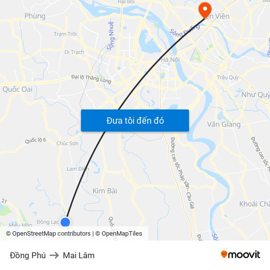 Đồng Phú to Mai Lâm map