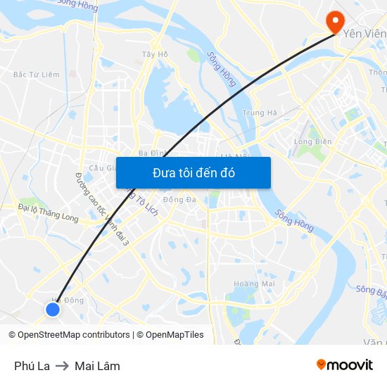 Phú La to Mai Lâm map