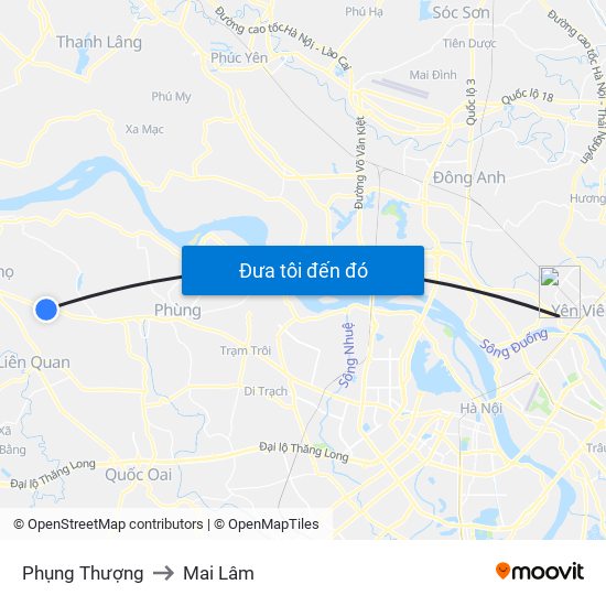 Phụng Thượng to Mai Lâm map