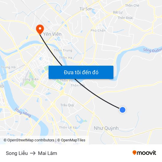 Song Liễu to Mai Lâm map