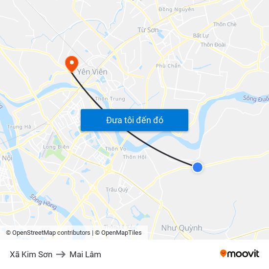 Xã Kim Sơn to Mai Lâm map