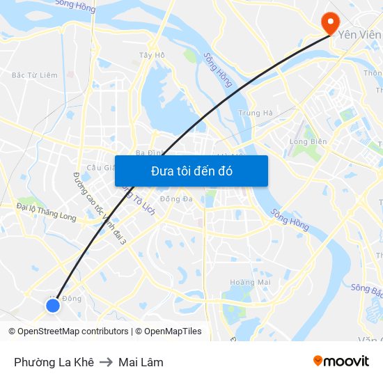 Phường La Khê to Mai Lâm map