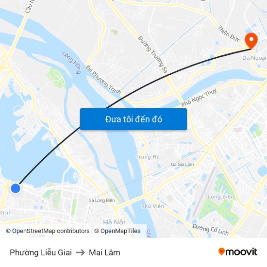 Phường Liễu Giai to Mai Lâm map