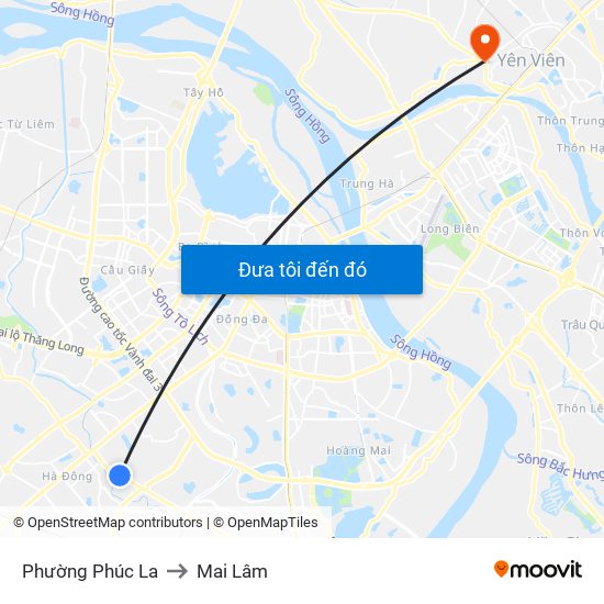 Phường Phúc La to Mai Lâm map