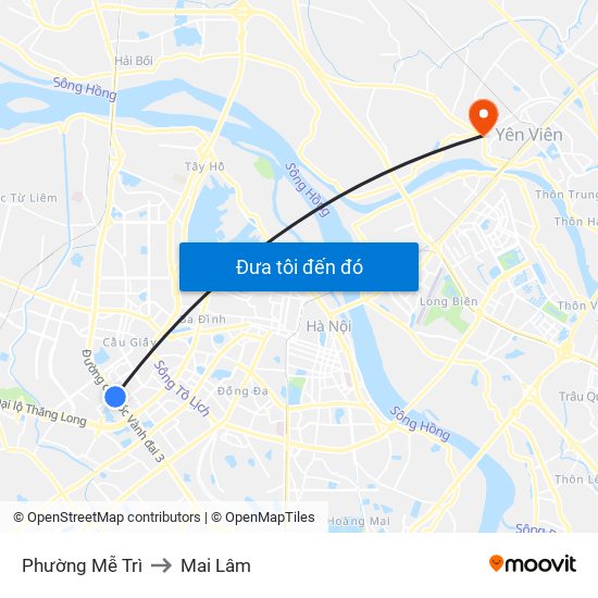 Phường Mễ Trì to Mai Lâm map