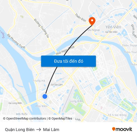 Quận Long Biên to Mai Lâm map