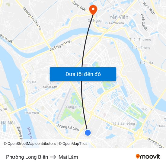 Phường Long Biên to Mai Lâm map