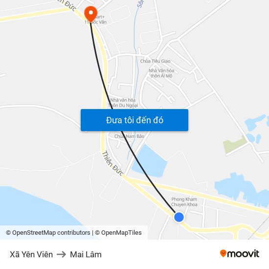 Xã Yên Viên to Mai Lâm map