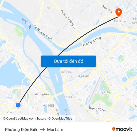 Phường Điện Biên to Mai Lâm map