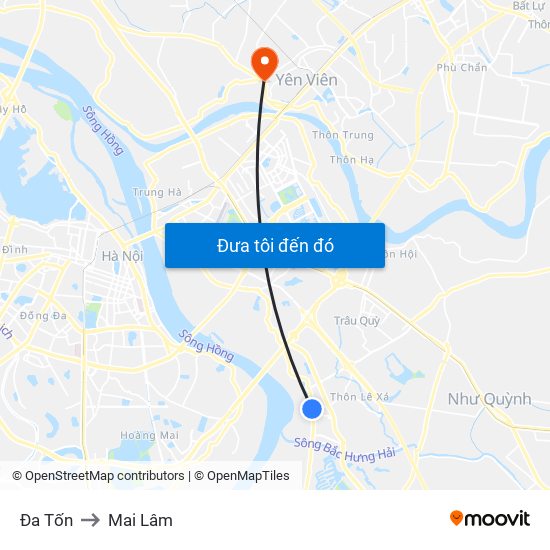 Đa Tốn to Mai Lâm map