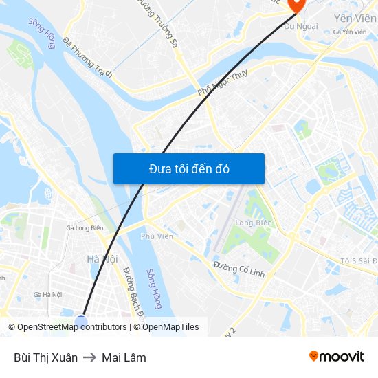 Bùi Thị Xuân to Mai Lâm map