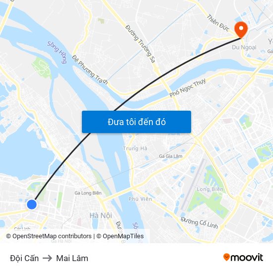 Đội Cấn to Mai Lâm map